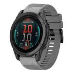 For Garmin Fenix E 47mm Quick Release 22mm Silicone Watch Band(Grey)