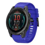 For Garmin Fenix E 47mm Quick Release 22mm Silicone Watch Band(Dark Blue)