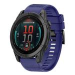 For Garmin Fenix E 47mm Quick Release 22mm Silicone Watch Band(Midnight Blue)