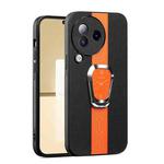 For Xiaomi Civi 3 Magnetic Litchi Leather Back Phone Case with Holder(Orange)