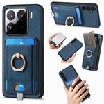 For Xiaomi 15 Retro Splitable Magnetic Card Bag Leather Phone Case(Blue)