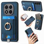 For Xiaomi Redmi Note 14 Pro+ 5G Retro Splitable Magnetic Card Bag Leather Phone Case(Blue)