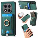 For Xiaomi Redmi Note 14 Pro+ 5G Retro Splitable Magnetic Card Bag Leather Phone Case(Green)