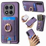 For Xiaomi Redmi Note 14 Pro+ 5G Retro Splitable Magnetic Card Bag Leather Phone Case(Purple)