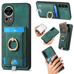 For Huawei nova 13 Pro Retro Splitable Magnetic Card Bag Leather Phone Case(Green)