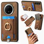 For Huawei Mate 70 Pro+ Retro Splitable Magnetic Card Bag Leather Phone Case(Brown)