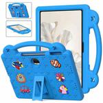 For Honor Pad 9 2023 12.1 Handle Kickstand Children EVA Shockproof Tablet Case(Sky Blue)