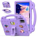 For Honor Pad X8a Handle Kickstand Children EVA Shockproof Tablet Case(Light Purple)