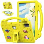 For Honor Pad X8a Handle Kickstand Children EVA Shockproof Tablet Case(Yellow)