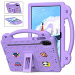 For Honor Pad X9a Handle Kickstand Children EVA Shockproof Tablet Case(Light Purple)