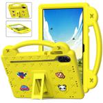 For Honor Pad X9a Handle Kickstand Children EVA Shockproof Tablet Case(Yellow)