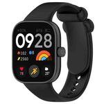 For Redmi Watch 4 Solid Color Liquid Silicone Watch Band(Black)