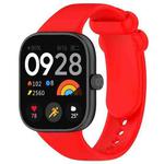 For Redmi Watch 4 Solid Color Liquid Silicone Watch Band(Red)