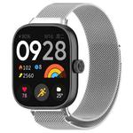 For Redmi Watch 4 Milan Magnetic Steel Mesh Watch Band(Silver)