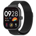 For Redmi Watch 4 Milan Magnetic Steel Mesh Watch Band(Black)
