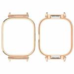 For Redmi Watch 4 Metal Frame Watch Protective Case(Rose Gold)