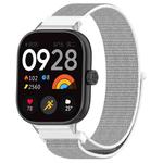 For Redmi Watch 4 Nylon Loop Metal Connector Watch Band(White)