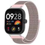 For Xiaomi Mi Band 8 Pro Nylon Loop Metal Connector Watch Band(Pink)