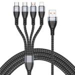 ENKAY 4-in-1 6A USB-A to Type-C / 8 Pin / Micro USB Multifunction Fast Charging Cable, Cable Length:1m(Grey)