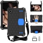 For Blackview Tab 60 8.7 2023 Honeycomb EVA Hybrid PC Tablet Case with Strap(Black+Blue)