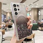 For Samsung Galaxy S25 Ultra 5G MagSafe Glitter Hybrid Clear TPU Phone Case(Black)