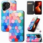 For Tecno Pova 5 4G CaseNeo Colorful Magnetic Leather Phone Case(Colorful Cube)