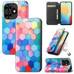 For Tecno Spark Go 2024 CaseNeo Colorful Magnetic Leather Phone Case(Colorful Cube)