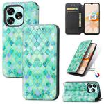 For UMIDIGI A15 CaseNeo Colorful Magnetic Leather Phone Case(Emeralds)