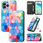 For UMIDIGI G5 CaseNeo Colorful Magnetic Leather Phone Case(Colorful Cube)