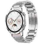 For Huawei Watch GT4 46mm H-Shaped Folding Buckle Stainless Steel Metal Watch Band(Silver)