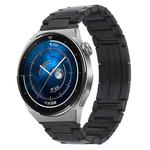 For Huawei Watch GT3 Pro 46mm / Watch GT3 46mm H-Shaped Folding Buckle Stainless Steel Metal Watch Band(Black)