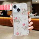 For iPhone 15 Plus Spring Garden Epoxy TPU Phone Case(F04 French Flowers)