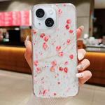 For iPhone 15 Spring Garden Epoxy TPU Phone Case(F03 Red Plum)