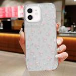 For iPhone 12 / 12 Pro Spring Garden Epoxy TPU Phone Case(F05 Pink and White Flowers)