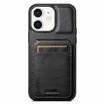 For iPhone 12 / 12 Pro Suteni H02 Leather Wallet Stand Back Phone Case(Black)