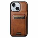 For iPhone 15 Plus Suteni H02 Leather Wallet Stand Back Phone Case(Brown)