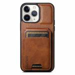 For iPhone 11 Pro Suteni H02 Leather Wallet Stand Back Phone Case(Brown)