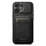 For iPhone 17 Suteni H02 Leather Wallet Stand Back Phone Case(Black)