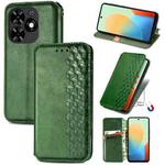 For Tecno Spark Go 2024 Cubic Grid Pressed Magnetic Leather Phone Case(Green)