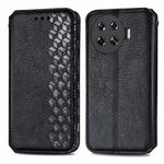 ForTecno Spark 20 Pro+ Cubic Grid Pressed Magnetic Leather Phone Case(Black)