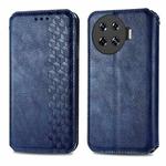 ForTecno Spark 20 Pro+ Cubic Grid Pressed Magnetic Leather Phone Case(Blue)