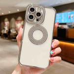 For iPhone 15 Pro Max Electroplated Diamond TPU Phone Case(Silver)