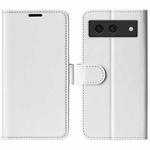 For Google Pixel 8a R64 Texture Horizontal Flip Leather Phone Case(White)