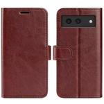 For Google Pixel 8a R64 Texture Horizontal Flip Leather Phone Case(Brown)