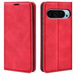 For Google Pixel 9 / 9 Pro Retro-skin Magnetic Suction Leather Phone Case(Red)