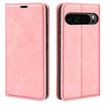 For Google Pixel 9 Pro XL Retro-skin Magnetic Suction Leather Phone Case(Pink)