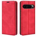 For Google Pixel 9 Pro XL Retro-skin Magnetic Suction Leather Phone Case(Red)