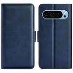 For Google Pixel 9 / 9 Pro Dual-side Magnetic Buckle Horizontal Flip Leather Phone Case(Dark Blue)