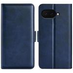 For Google Pixel 9a Dual-side Magnetic Buckle Horizontal Flip Leather Phone Case(Dark Blue)