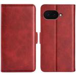 For Google Pixel 9a Dual-side Magnetic Buckle Horizontal Flip Leather Phone Case(Red)